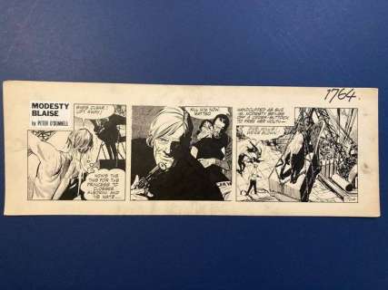 Holdaway, Jim - Original strip - Modesty Blaise - Kill him now Matteo - (1968/1969) | Catawiki