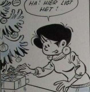 Kari Lente 16 - Originele pagina (p.14) + hardcover album - De loempia connection - First edition - (2008) | Catawiki