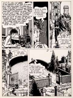 Tardi | Ici Même Encre de Chine et gouache blanche pour la planche 126 de | Millon