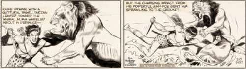John Celardo Tarzan #5157 Daily Comic Strip Original Art dated 2-15-56(United Feature Syndicate, 1956).... | Heritage