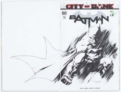 Stephen Segovia Batman #75 Wraparound Sketch Cover Variant Original Art (DC, 2019) CGC Signature Series NM/MT 9.8 -