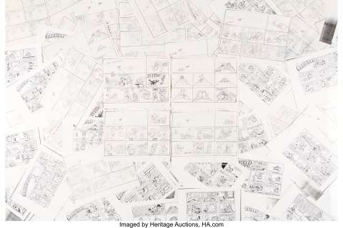 Jim Davis And Studio | Garfield Sunday Comic Strip Preliminary Group of Approximately 100 (United Feature Syndicate, 1988). | Heritage