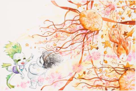 Jill Thompson Delirium’s Party: A Little Endless Storybook Story Pages 24 & 25 Original Art (Vertigo/DC, 2011).... (Total: 2 Original Art) | Heritage