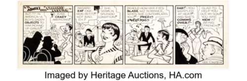 Capp, Al | Al Capp Li’l Abner Daily Comic Strip Original Art dated 4-22-57 (United Feature Syndicate, 1957). ... | Heritage