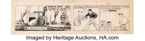 Crane, Roy | Roy Crane Wash Tubbs Daily Comic Strip Original Art dated 6-28-33 (NEA Service, Inc., 1933). ... | Heritage