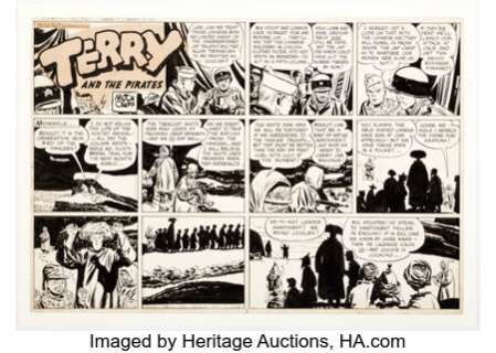 Caniff, Milton | Milton Caniff Terry and the Pirates Sunday Comic Strip Original Art dated 1-20-46 (News Syndicate Co., 1946). ... | Heritage
