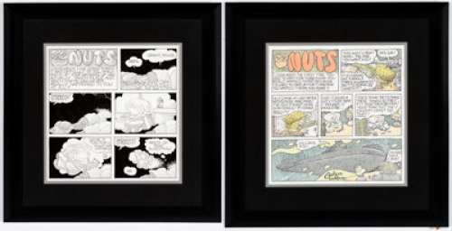 Wilson, Gahan - Gahan Wilson National Lampoon Magazine Complete 1-Page "Nuts" Stories Original Art Group of 3 including Letter of ... (Total: 2 Original Art)
