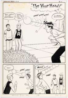 Harry Lucey and Terry Szenics Archie #124 Complete 5-Page Story "Use Your Head!" Original Art (Archie, 1961). (Total: 5 Original Art) | Heritage