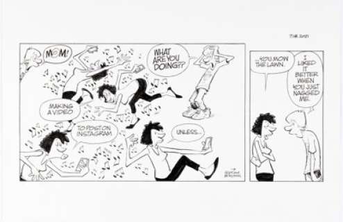 Jerry Scott and Jim Borgman Zits Sunday Comic Strip Original Art dated 7-18-21 (King Features Syndicate, 2021). | Heritage