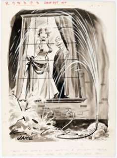 Jack Cole (as Jake) Laugh Riot December-1963 Single Panel Gag Cartoon Illustration Original Art (Humorama, 1963). | Heritage