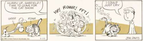 Jim Davis Garfield Daily Comic Strip Original Art dated 3-29-80 (United Feature Syndicate, 1980). | Heritage