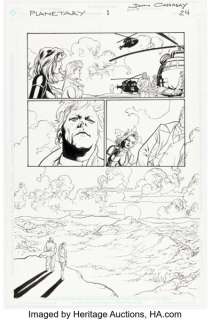 John Cassaday Planetary #1 Story Page 24 Original Art (DC/Wildstorm, 1999). | Heritage