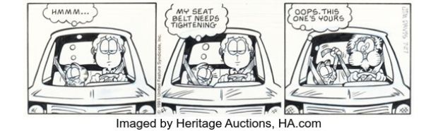 Jim Davis Garfield Daily Comic Strip Original Art dated 7-27-91 (United Feature Syndicate, 1991). | Heritage