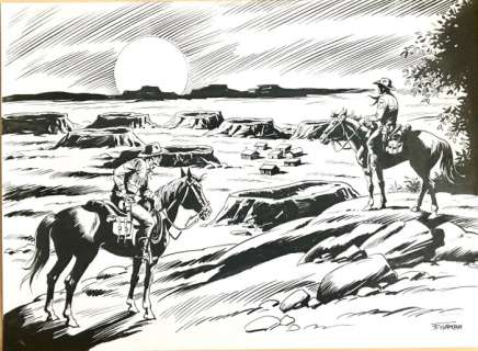 Tex - Francesco Gamba - illustrazione originale - Loose page | Catawiki