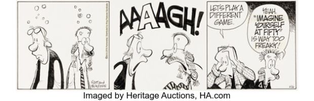 Jerry Scott and Jim Borgman Zits [Old-Age Omen] Daily Comic Strip Original Art dated 6-26-10 (King Features Syndicate, 2010). | Heritage