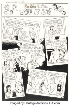 Bob White Archie’s Madhouse #3 "Laff It Up!" Complete 1-Page Story Original Art (Archie, 1960). | Heritage