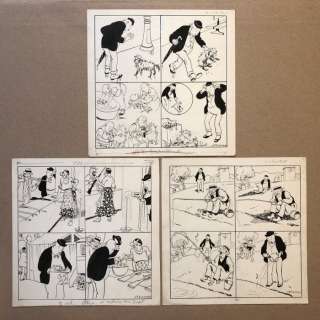 Pinchon, Joseph Porphyre - 3x Planche originale - M. Mitaine globe-trotter - (1937/1938) | Catawiki