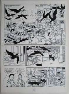 Suske en Wiske - Originele pagina (p.8) - Witte zwanen, zwarte zwanen - Loose page - (1987) | Catawiki