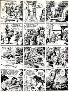 Poupée d’Ivoire / Lotusbloem T6 - Originele pagina (p.27) - Le Juge / De Rechter - O.I. ink on cardboard - (1998) | Catawiki