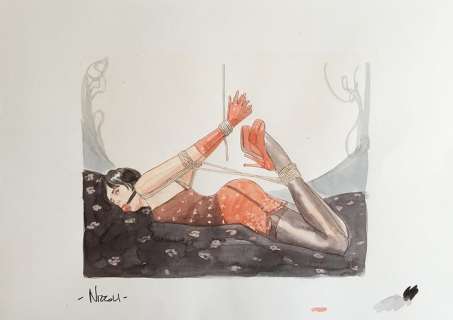 Marco Nizzoli - Illustrazione originale ad acquarello - Loose page | Catawiki