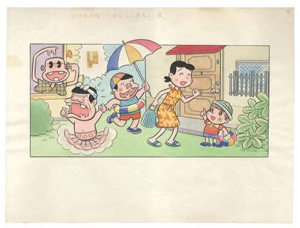 Akatsuka Fujio Handwritten color illustrations "Tensai Bakabon" | Mandarake (Big Web)