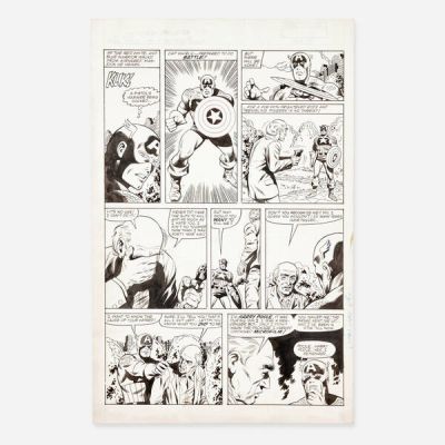 Sal Buscema And Jack Abel | Lot 269 - Captain America ’From Out of the Past’ Story Page 13 Unpublished Original Art (Marvel Comics) | Landry Pop Auctions