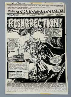 DRACULA / TOMB OF DRACULA (1977) - Gene Colan and Tom Palmer Hand-Drawn Page One Title Splash Artwork | Propstore