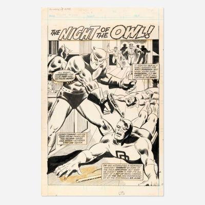 Lot 200 - Howard Bender and Mike Esposito, Mighty World of Marvel #243 Story Page #1 Original Art (Marvel Comics, 1977) | Landry Pop Auctions