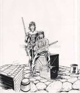 Thierry Gioux - Encré sur calque projet de couverture - USS Kearsarge - Hauteville House