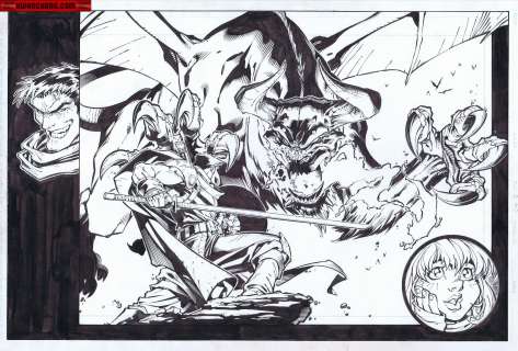 Joe Madureira - Battle chasers issue frank frazetta fantasy illustrated # 2 page 02 & 03
