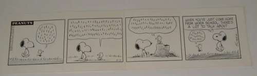 103: CHARLES SCHULZ. ORIGINAL DAILY 1971. | Weiss Auctions
