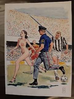 Manara, Milo - Le Déclic - Dessin original - ’Streaker’ - (2001) | Catawiki