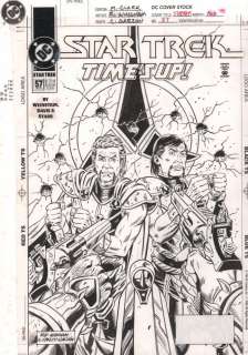Carlos Garzon, Rod Whigham - star trek #57 cover - time‘s up! - kirk and sulu in klingon makeup - 1994 signed