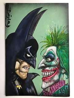 Batman And The Joker - Published Pin-Up + 2018 Sketchbook - Painted by Simon Bisley - Signed - Loose page - Original Art - (2018) | Catawiki