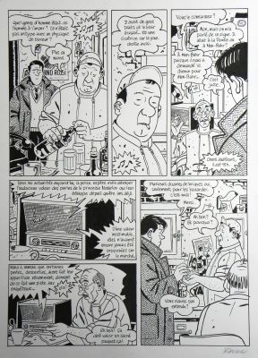 François Ravard | » Nestor Burma dans l’île » – Planche originale- Page n° 34 – François Ravard | Zic et Bul