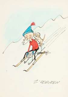 Zbigniew Lengren (1919 - 2003), Filutek skiing, 80s of | Desa Unicum