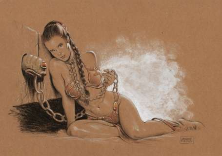 Pin Up - G. De Luca - original artwork "Lelia slave" - First edition | Catawiki