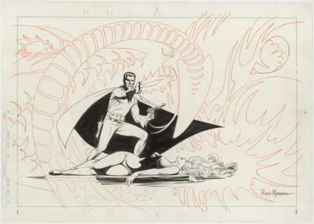 159: Manning Graphic Story bck cover original comic art | Russ Cochran