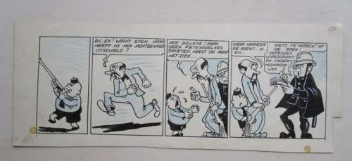 Sleen, Marc - Originele strook - Piet Fluwijn en Bolleke - Complete gag nr. 65 - (1947) | Catawiki