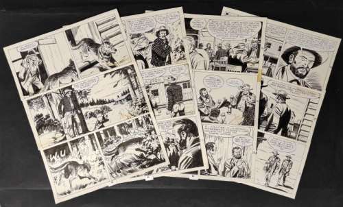 Tex #340 - G. Letteri - 4x tavole originali "Senza Via di Scampo" - Loose page - (1989) | Catawiki