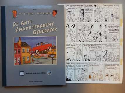 Piet Pienter en Bert Bibber 13 - Originele pagina (p.29) + luxe groot formaat album - De anti-zwaartekracht - (1959/2019) | Catawiki
