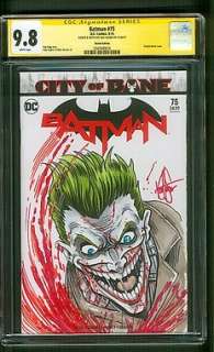 Batman #75 - Joker Original Sketch Cover by Ken Haeser - CGC Graded 9.8 - Sketch Edition