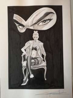 G. Candita - illustrazione originale "Eva Kant e Diabolik" - Loose page | Catawiki