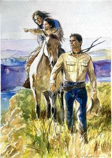 LUCA VANNINI - Original illustration for Tex. Cm. 36,5x52,5. Signed. Mint. Code 448.