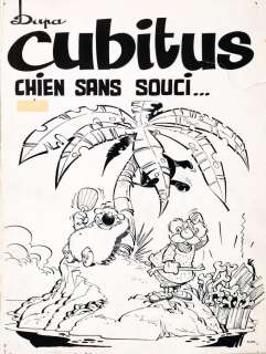 Dupa - Cubitus, illustration Ã  l‘encre de Chine sur …