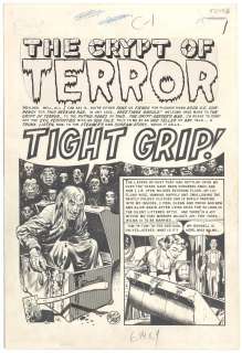 Jack Davis - Davis - "TIGHT GRIP!", THE CRYPT OF TERROR, Oct-Nov 1953