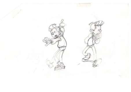 D’après Franquin | Spirou et Fantasio - 7 dessins A4. Crayon de plomb. - (1992) | Catawiki