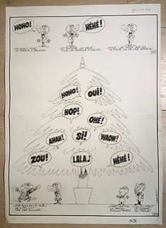 Gennaux, Serge | Gennaux, Serge - Planche originale - L’Homme aux phylactères - Spécial Noël - (années 1970) | Catawiki