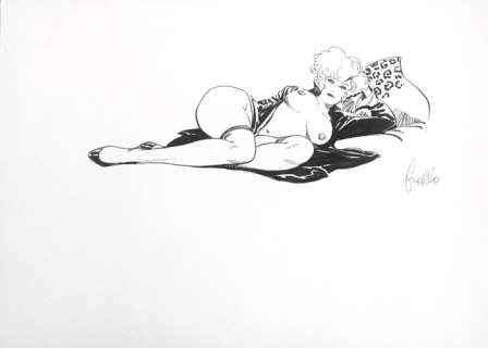 Leone Frollo | Pin Up - Leone Frollo - Studio originale - Page volante | Catawiki