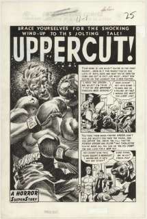 167: Davis Shock #4 splash Uppercut! original comic art | Russ Cochran